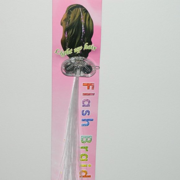 3 for/$25 Fiberoptic Multicolour Light Up LED Flash Braid Hair Clip On (Unit A1) - Picture 11 of 15